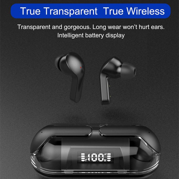 Digital Display Noise Cancelling Crystal Earphones